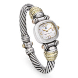 David Yurman Sterling Silver & 14K Gold MOP Cable Watch Ref. T-29106