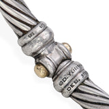 David Yurman Sterling Silver & 14K Gold MOP Cable Watch Ref. T-29106