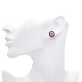 14k Yellow Gold 1.96tcw Ruby and Diamond Stud Earrings