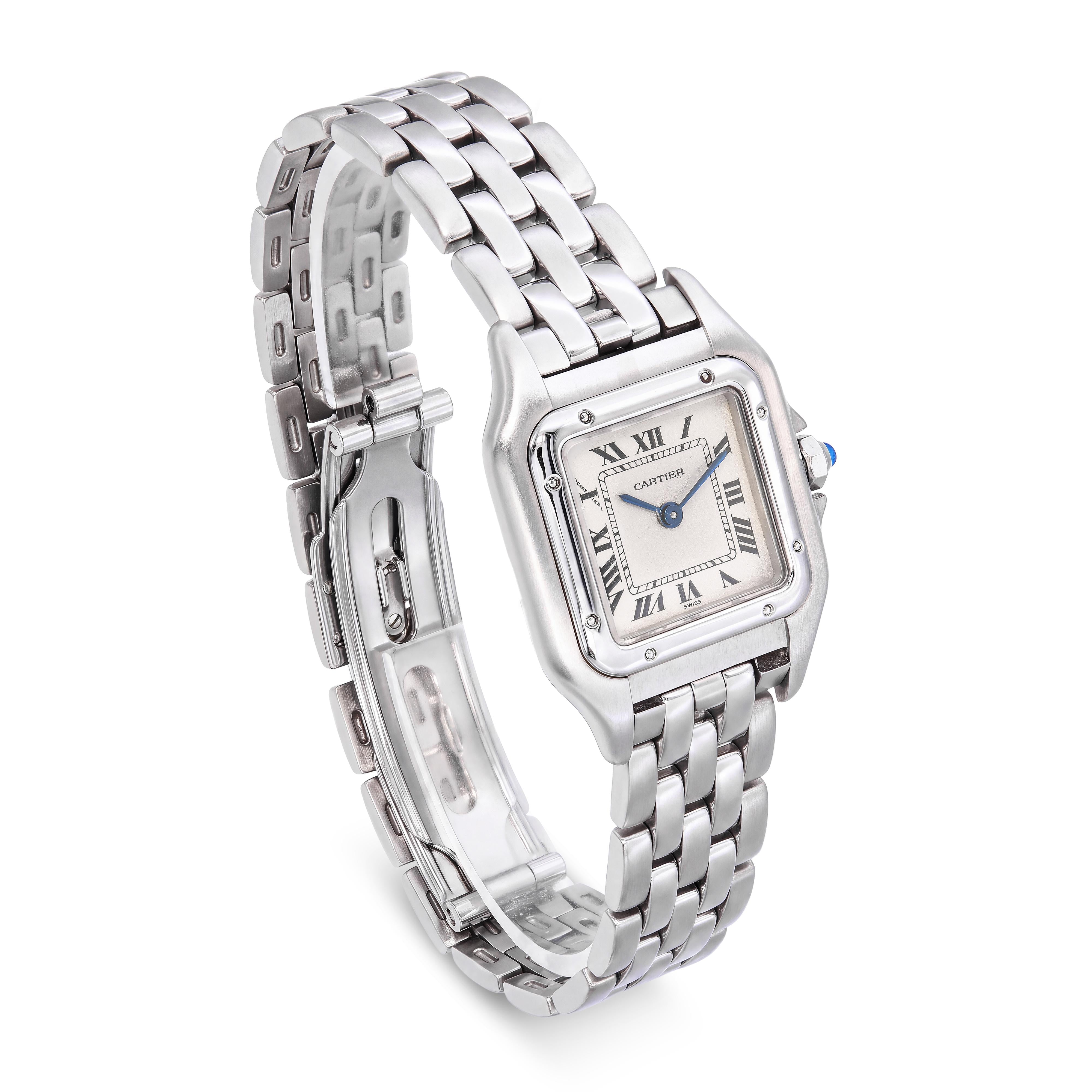 Vintage Cartier Panthere Small Stainless Steel Quartz Womens Watch Ref. 1320