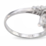 Vintage 18k White Gold 1.56tcw H Si1 Diamond Floral Cluster Ring