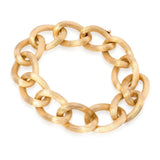 Vintage Merrin 18k Yellow Gold Rigato Finished Link Bracelet
