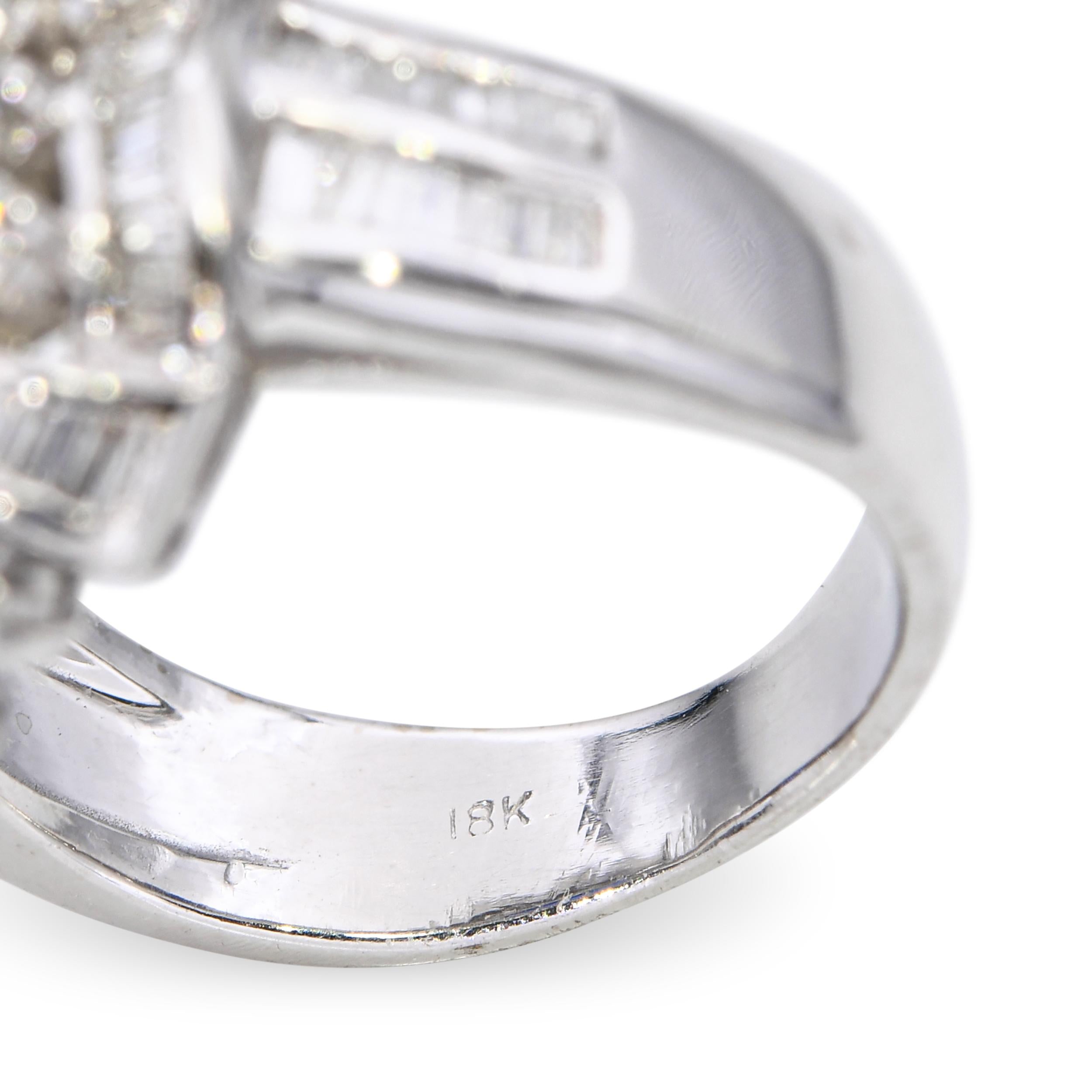 18k White Gold 2.42ct Royal Blue Sapphire and Diamond Ring