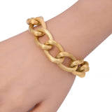 Vintage Merrin 18k Yellow Gold Rigato Finished Link Bracelet