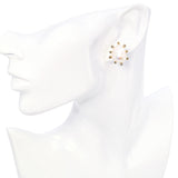 18k Yellow Gold Baroque Pearl and Diamond Stud Earrings