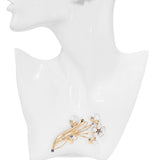 Vintage Tiffany & Co. 14k Yellow Gold Moonstone & Sapphire Floral Bouquet Brooch