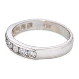 Vintage 14k White Gold 0.50tcw Diamond Wedding Band