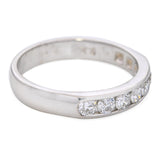 Vintage 14k White Gold 0.50tcw Diamond Wedding Band