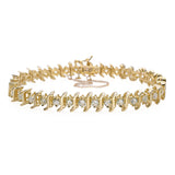 Vintage 14k Yellow Gold 4.72tcw Diamond Tennis Bracelet