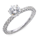 18k White Gold 1.24tcw F Vs1 Diamond Solitaire Engagement Ring