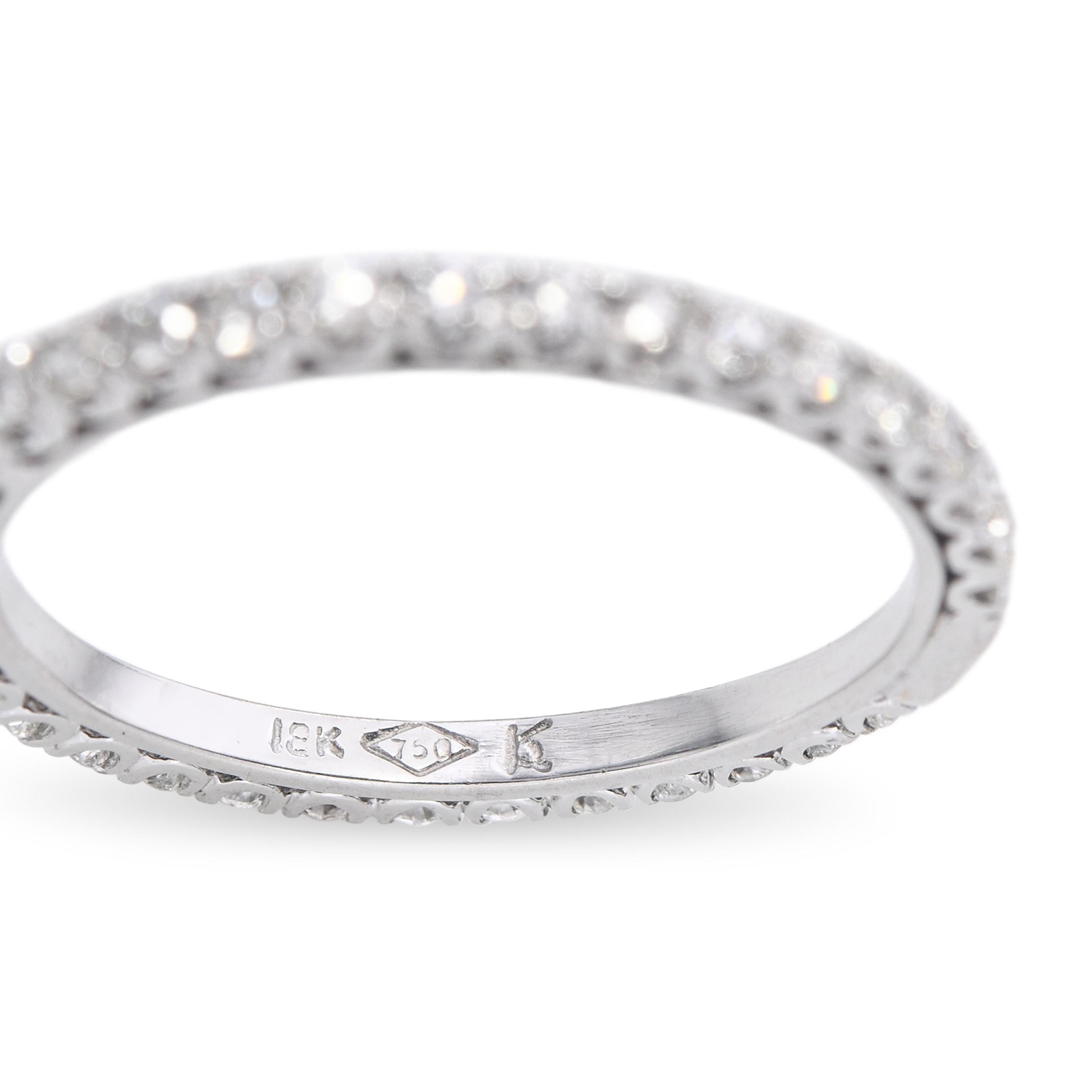 18k White Gold 1.24tcw F Vs1 Diamond Solitaire Engagement Ring