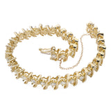 Vintage 14k Yellow Gold 4.72tcw Diamond Tennis Bracelet