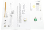 14K Yellow Gold GIA Colombian Minor Oil 2.79Ct Emerald & 0.50TCW Diamond Ring