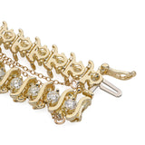 Vintage 14k Yellow Gold 4.72tcw Diamond Tennis Bracelet