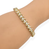 Vintage 14k Yellow Gold 4.72tcw Diamond Tennis Bracelet