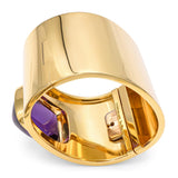 Vintage Tiffany & Co. Paloma Picasso 18k Yellow Gold Amethyst Cuff