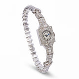 Art Deco Hamilton Platinum Diamond Ladies Dress Watch