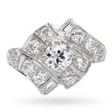 Vintage Platinum 1.26tcw Diamond Ring