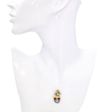 Vintage Yellow Gold Tahitian Pearl, Diamond, & Emerald Pendant