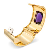 Vintage Tiffany & Co. Paloma Picasso 18k Yellow Gold Amethyst Cuff