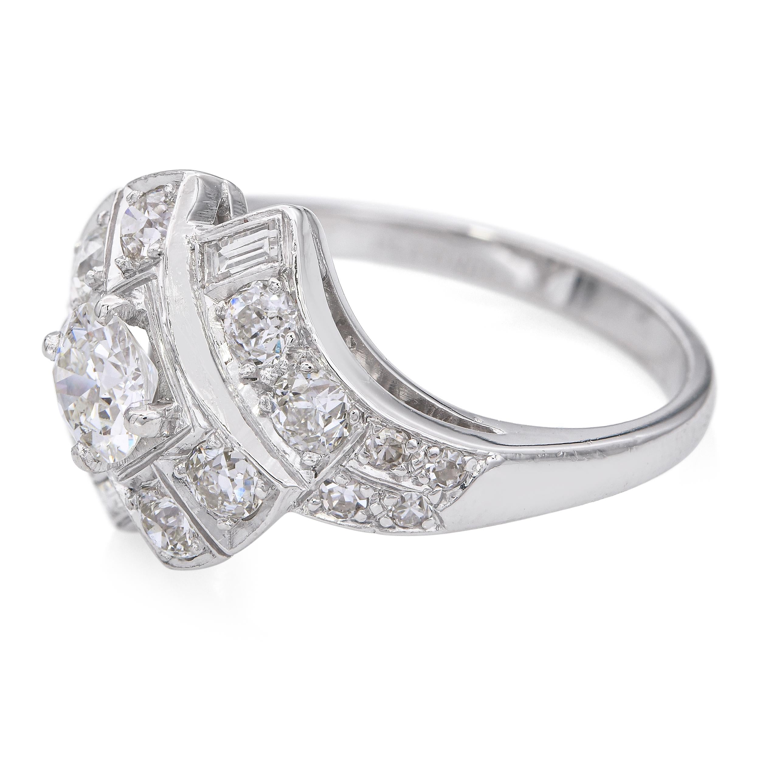 Vintage Platinum 1.26tcw Diamond Ring
