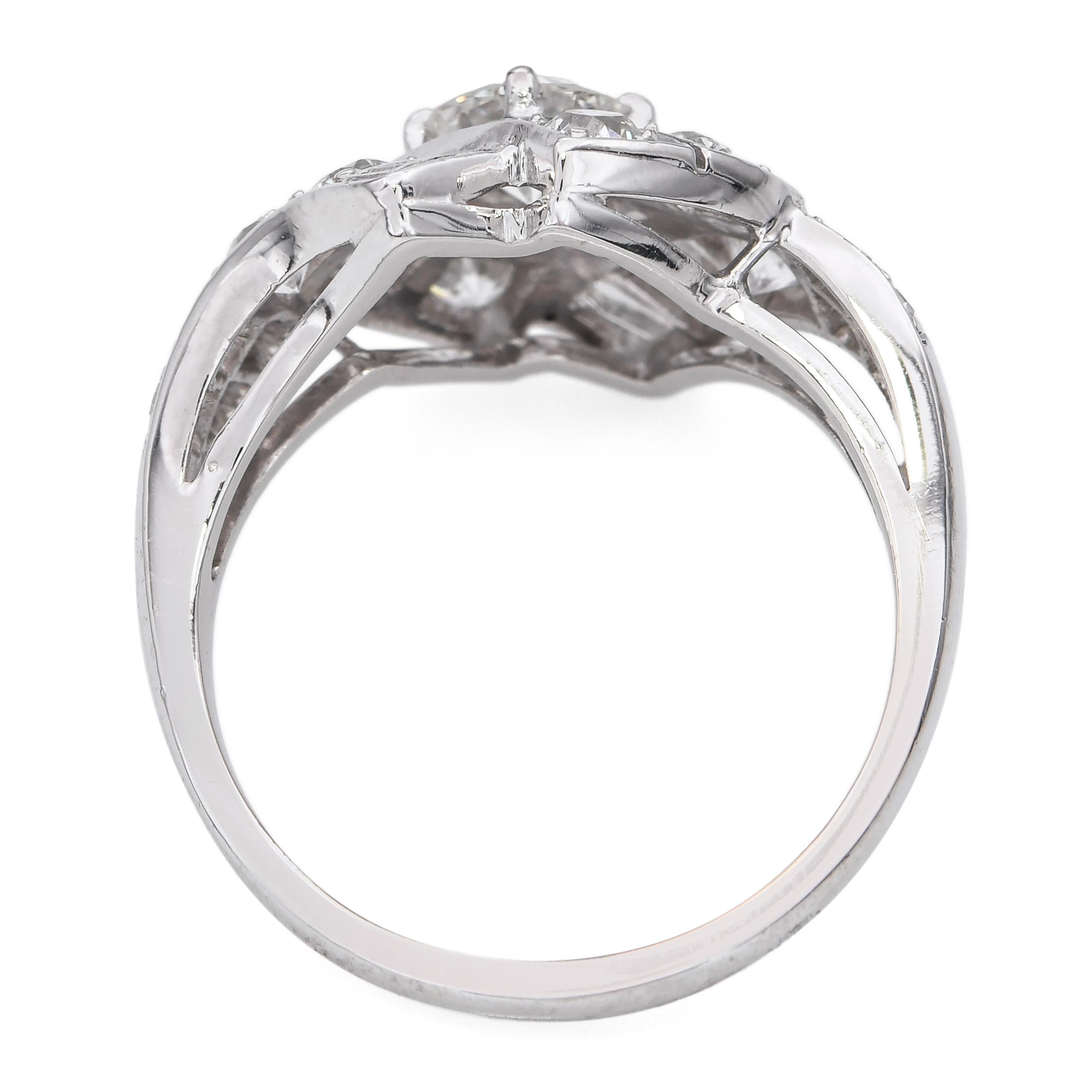 Vintage Platinum 1.26tcw Diamond Ring