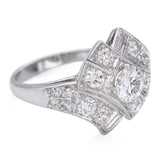 Vintage Platinum 1.26tcw Diamond Ring