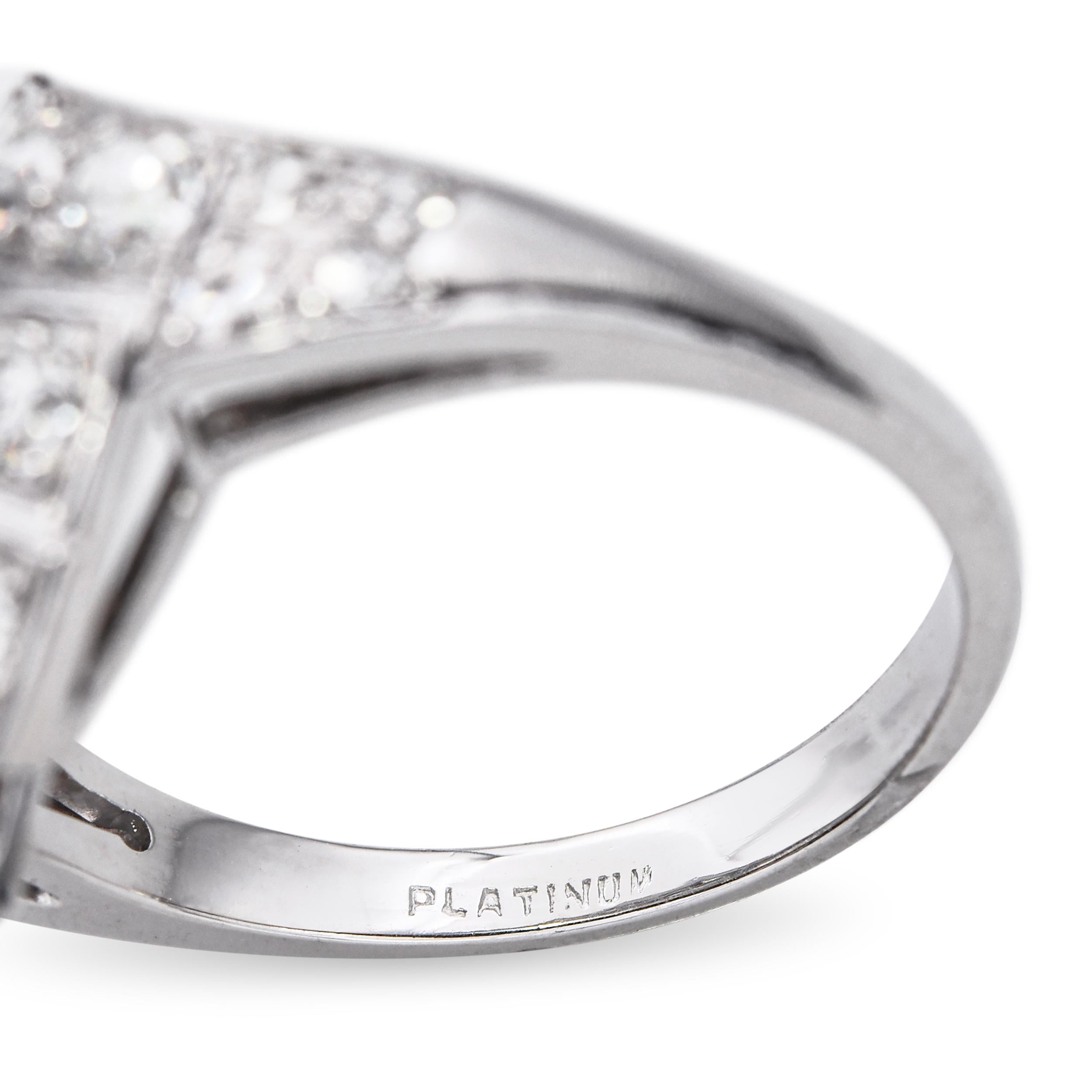 Vintage Platinum 1.26tcw Diamond Ring