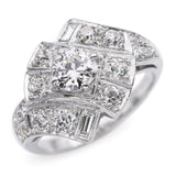 Vintage Platinum 1.26tcw Diamond Ring