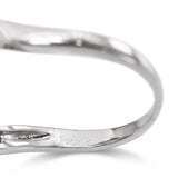 Vintage Platinum Diamond Three Stone Bypass Ring