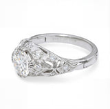 Vintage 14K White Gold Diamond Engagement Ring