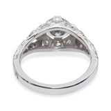 Vintage 14K White Gold Diamond Engagement Ring