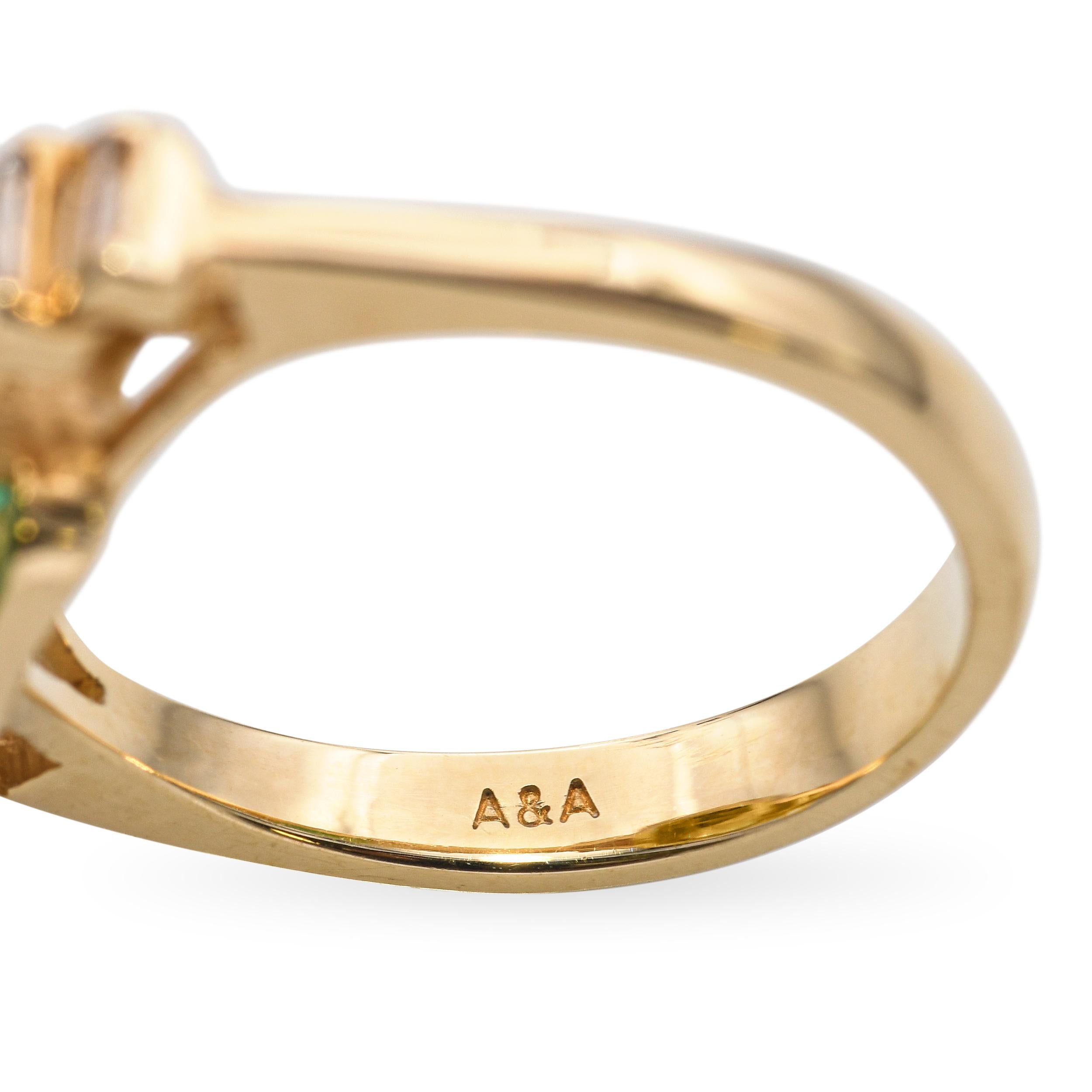 14K Yellow Gold GIA Colombian Minor Oil 2.79Ct Emerald & 0.50TCW Diamond Ring