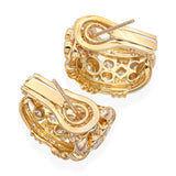 Vintage 18k Yellow Gold 2.00tcw H VS1 Diamond Earrings