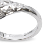Vintage 14K White Gold Diamond Engagement Ring