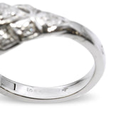 Vintage 14K White Gold Diamond Engagement Ring