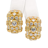 Vintage 18k Yellow Gold 2.00tcw H VS1 Diamond Earrings