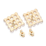 Mikimoto 14k Yellow Gold Pearl Cluster Earrings