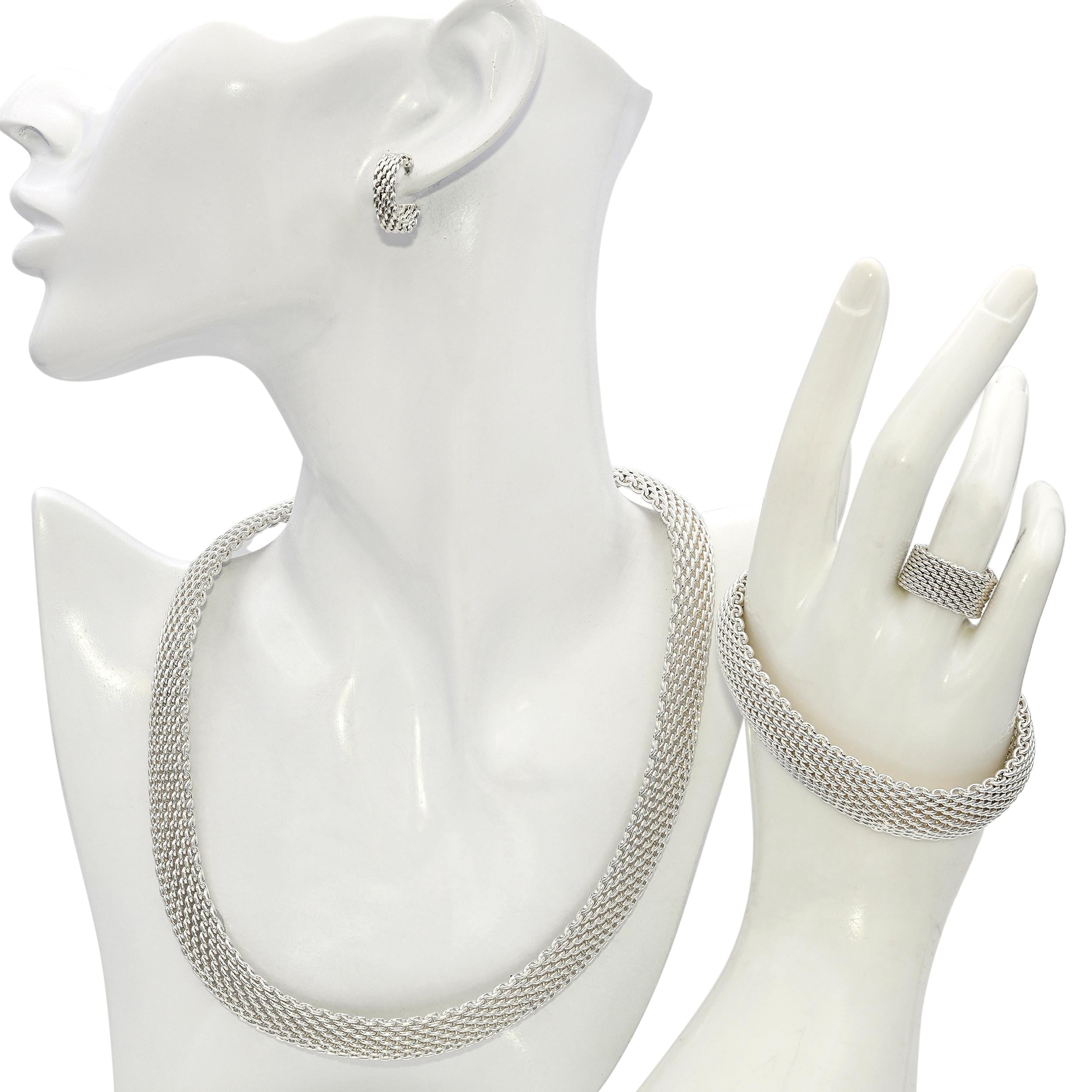 Tiffany & Co. Somerset Mesh Collection Jewelry Set