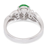 Vintage 18k White Gold Jadeite and Diamond Ring