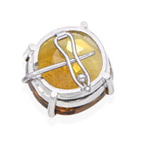 Vintage 14k White Gold 12.22ct Chrysoberyl Pendant