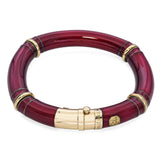 La Nouvelle Bague Red Enamel & 18k Yellow Gold Bangle Bracelet