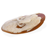 Antique Shell Cameo Angel with a Young Child that Died Loose Cameo