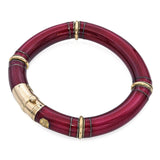 La Nouvelle Bague Red Enamel & 18k Yellow Gold Bangle Bracelet