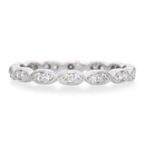 Vintage Platinum Diamond Eternity Band