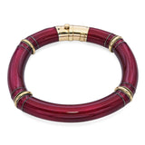 La Nouvelle Bague Red Enamel & 18k Yellow Gold Bangle Bracelet