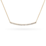 14k Yellow Gold 1.02ctw Diamond Smile Necklace