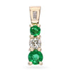 14k Yellow Gold Emerald and Diamond Pendant