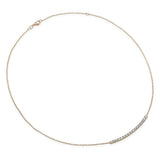 14k Yellow Gold 1.02ctw Diamond Smile Necklace