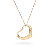 Tiffany & Co. Elsa Peretti Open Heart 18k Yellow Gold Pendant Necklace